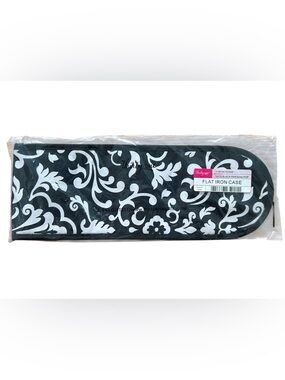 31 Thirty-One Curling Flat Iron Case 347G Black Parisian Pop Floral 14"x5"